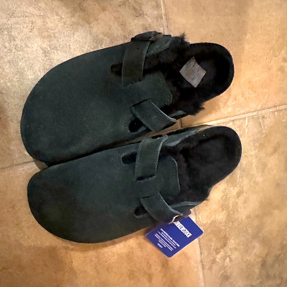 Birkenstock Boston clogs with fur size 40